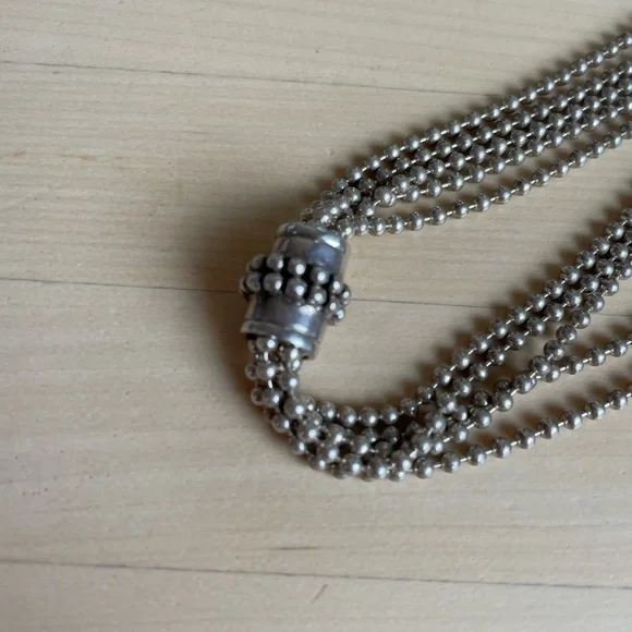 Joseph Esposito Sterling Beaded Necklace 44 grams - Picture 2 of 8